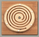 Disque spirale avec une bille